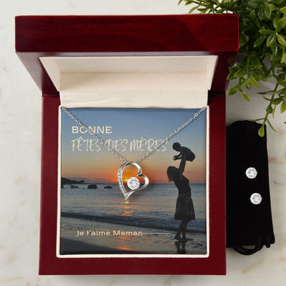 Collier + Boucles d'orielles Forever Love.